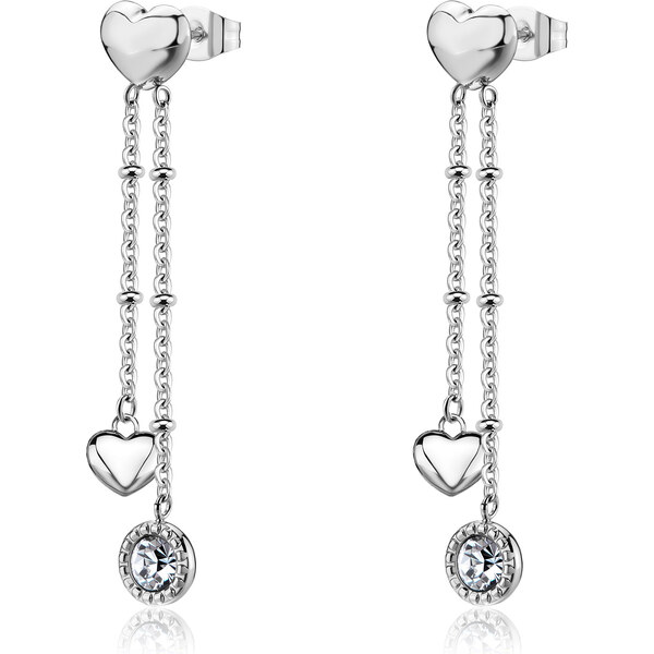 SAgapõ Dlhé oceľové náušnice s príveskami Aurora SAR70 66594340