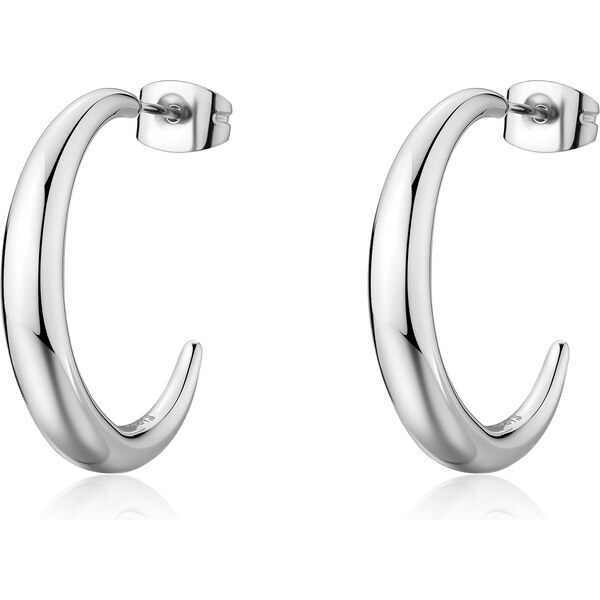 SAgapõ Kruhové oceľové náušnice Chunky SHK122 66590040