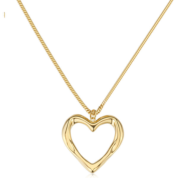 SAgapõ Pozlátený náhrdelník so srdiečkom Emotion SMO02 66588377