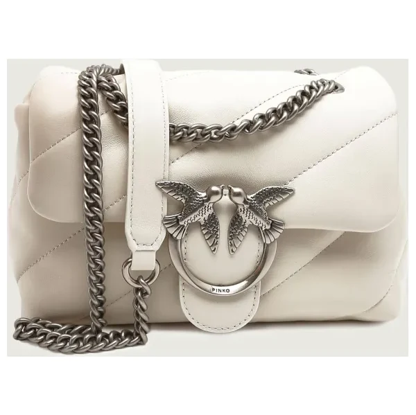 Pinko Kožená kabelka na rameno LOVE MINI PUFF CL PLTT 37504453