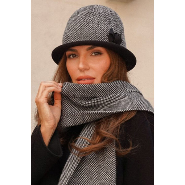 Kamea Čierny elegantný dámsky klobúk s mašličkou Dante, Farba čierna 66399664