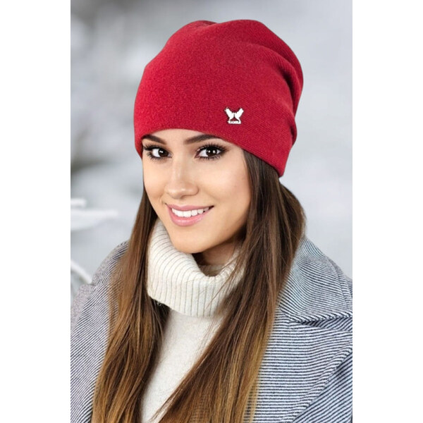 Kamea Červená dámska čiapka na zimu Lily, Farba červená 66399666