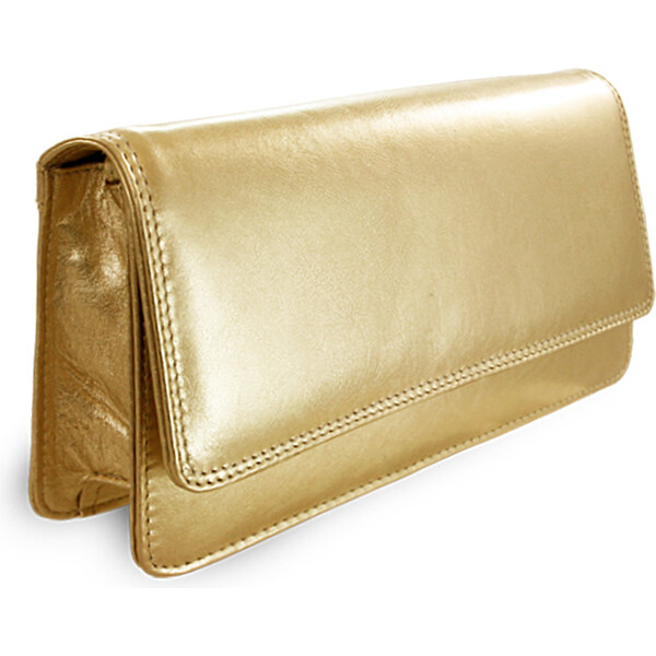 Arwel Zlatá kožená listová kabelka s popruhom 214-4071-02 66065285