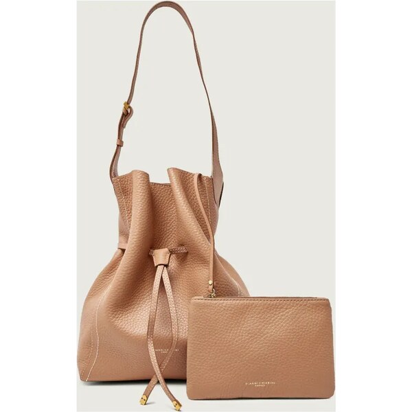 GIANNI CHIARINI Kožená kabelka na rameno + príručná taštička SIENNA 66399459