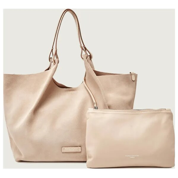 GIANNI CHIARINI Kožená shopper kabelka + príručná taštička DUA 66399461