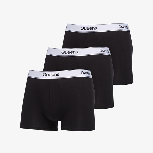 Boxerky Queens Mens Boxers 3-Pack Black M 66409528