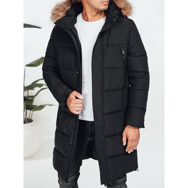 Dstreet Prešívaná čierna bunda na zimu pre pánov 66406875