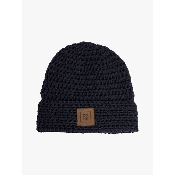 DOKE Merino háčkovaná čiapka Luke black pre mužov 66453857