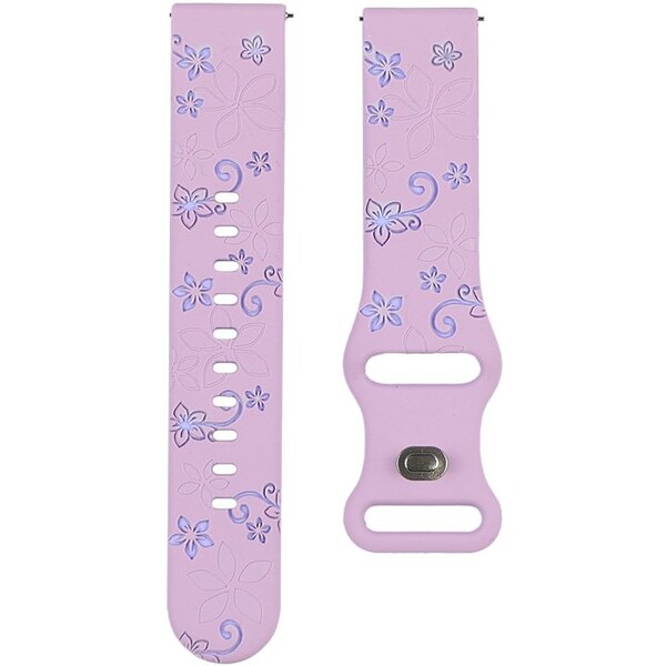 Madvell Silikónový remienok Kvetiny fialový s lilou 22mm 66420693