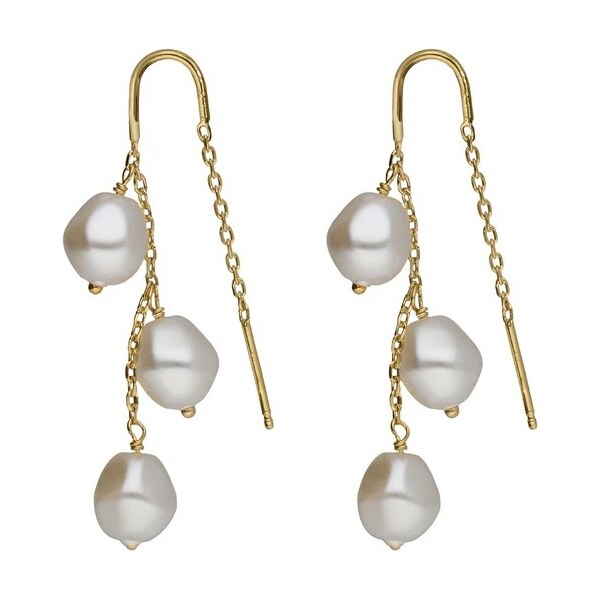 Victoria Cruz Visiace pozlátené náušnice s perlami Sera A5561-00DT 66580608