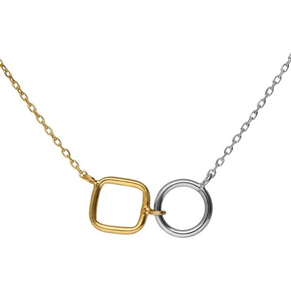 Victoria Cruz Slušivý bicolor náhrdelník zo striebra Nivola A5508-BG 66588717