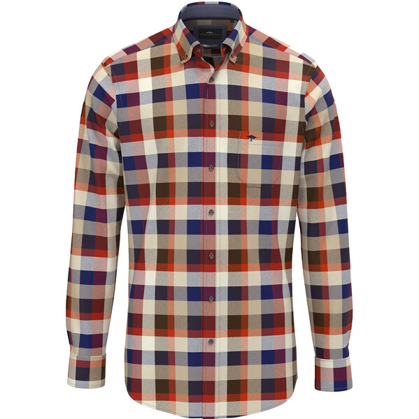 Pánska červená károvaná flanelová košeľa FYNCH-HATTON 66421458