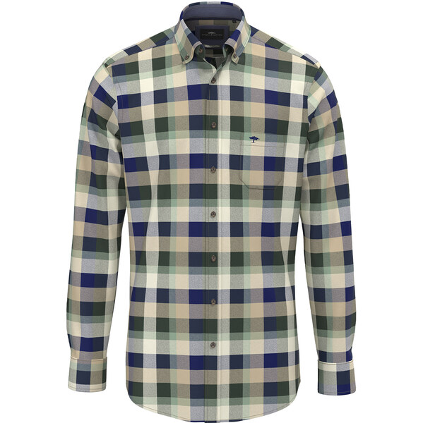 Pánska zelená károvaná flanelová košeľa FYNCH-HATTON 66421460