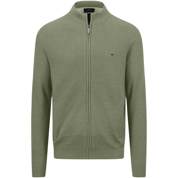 Pánsky bavlnený kaki kardigán so štruktúrou FYNCH-HATTON 66421461