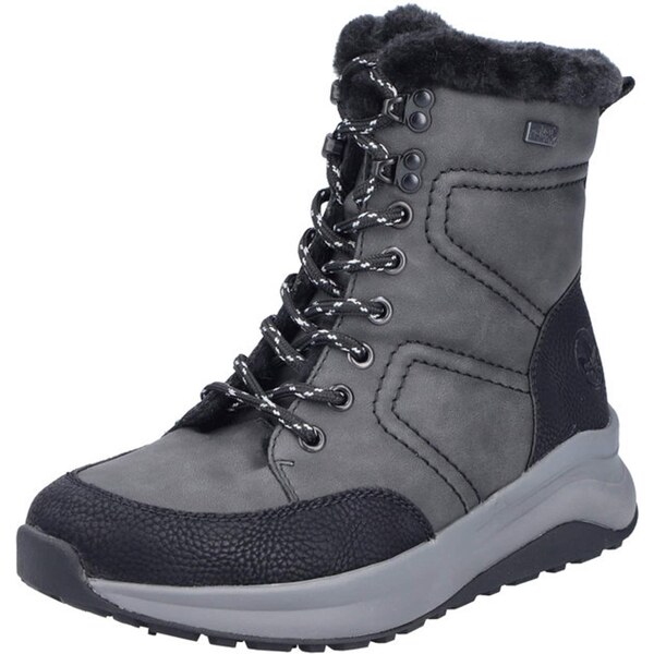 Rieker Šnurovacie členkové čižmy sivá / antracitová 66427205