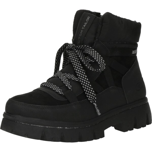 TOM TAILOR Šnurovacie členkové čižmy čierna 66429549
