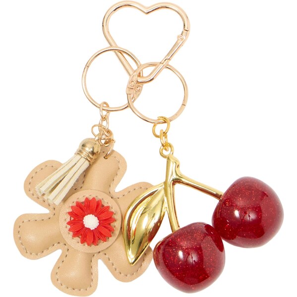 ONLY Prívesky na kľúče ONLSUNNY béžová / zlatá / tmavočervená 66429555