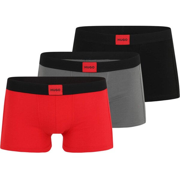 HUGO Boxerky GALAXY sivá melírovaná / červená / čierna 66429642