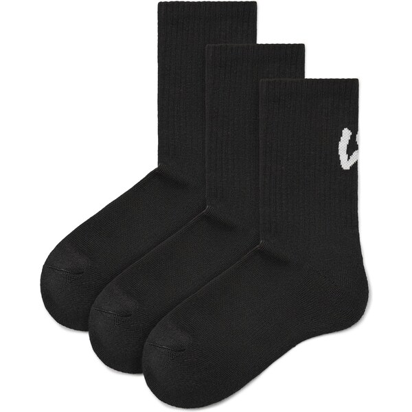 Vlnka 3 páry bavlnených ponožiek s mäkkým došľapom čierna 66438174