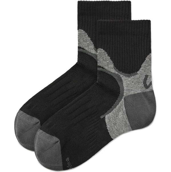 Vlnka 2 páry bavlnených ponožiek na bicykel čierna/sivá 66438175