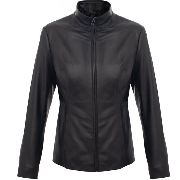 MAX Dámska kožená bunda 2138 čierna - NADMER 66437846