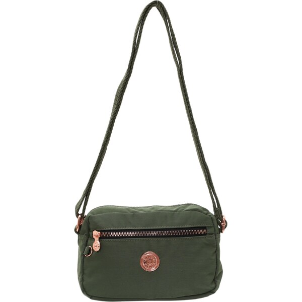 Mindesa Taška cez rameno ružové zlato / tmavozelená 65872538