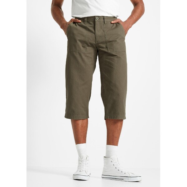 bonprix Dlhé bermudy s našitými vreckami, Regular Fit, farba zelená 44974222