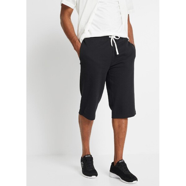 bonprix Teplákové bermudy, dlhé, farba čierna 44888395