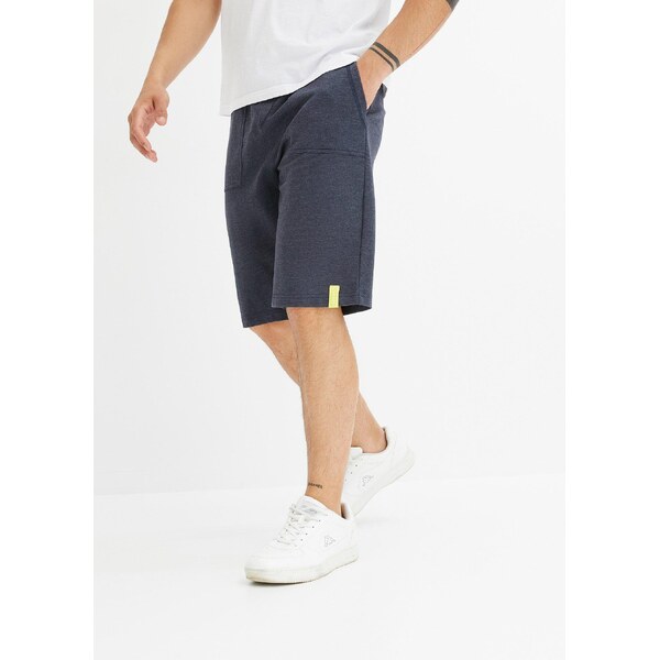 bonprix Teplákové bermudy, denim vzhľad, farba modrá 52159026
