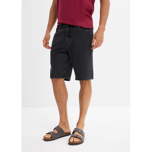 bonprix Džínsové bermudy s komfortným pásom, Clissic Fit, farba čierna 54741968