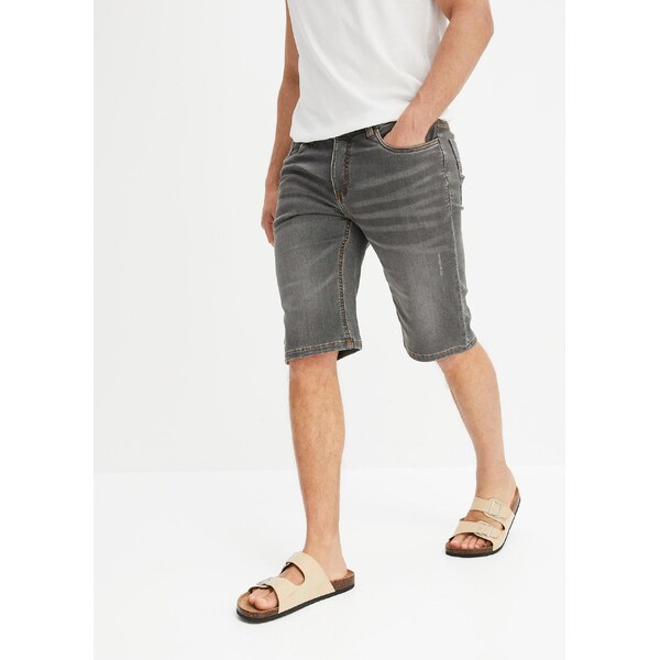 bonprix Strečové džínsové bermudy s komfortným strihom, Regular Fit, 52159452
