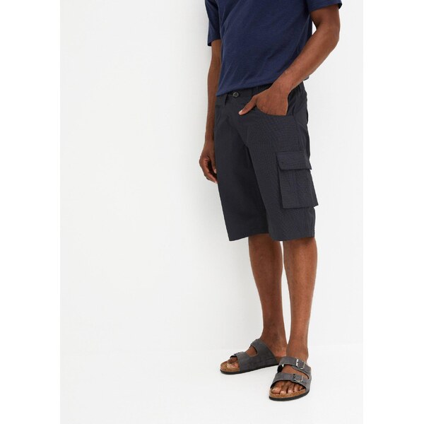 bonprix Kapsáčové bermudy z čistej bavlny, Relaxed Fit, farba čierna 53446016