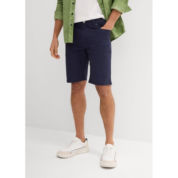 bonprix Strečové bermudy, Regular Fit (2 ks v balení), farba modrá 63478445