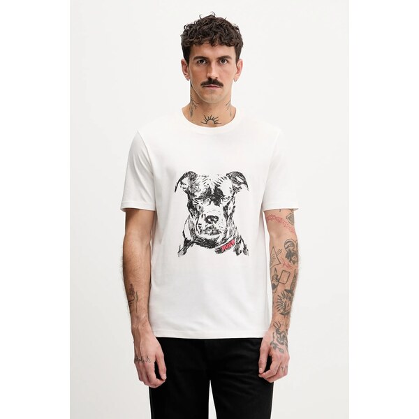 Bavlnené tričko HUGO Dubrox 66439085