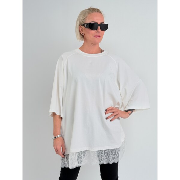 Miss City Official Krémová košeľa s čipkou CLOVER 66438823