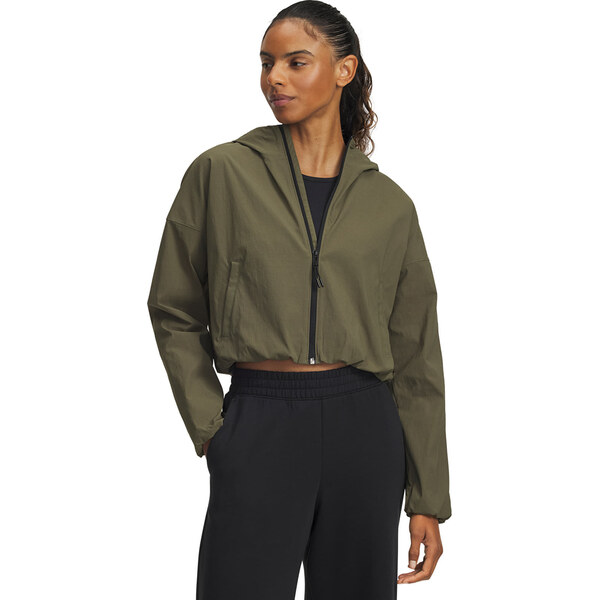 Mikina Under Armour Unstoppable Woven Rstop Ls Green M 66439238