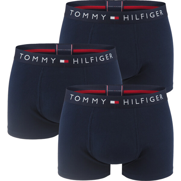 TOMMY HILFIGER - boxerky 3PACK TH original premium textured dark navy 66439163