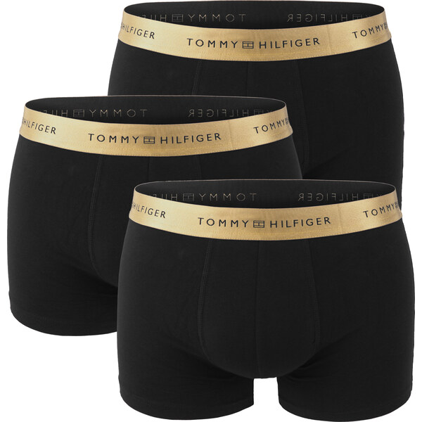 TOMMY HILFIGER - boxerky 3PACK TH series cotton stretch black / gold 66439164