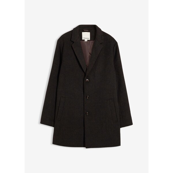 bonprix Krátky kabát s podielom vlny, farba hnedá 66439644