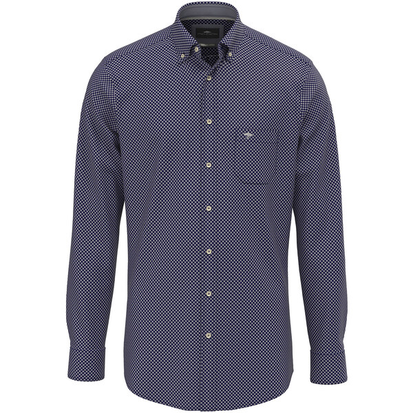 Pánska modrá flanelová košeľa s potlačou FYNCH-HATTON 66439826