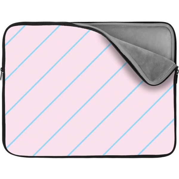 Sablio Obal na notebook Modré pruhy na ružovej 65427019