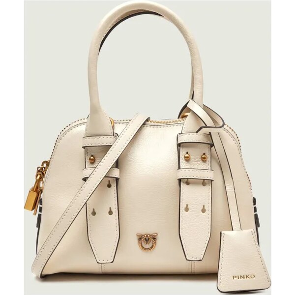 Pinko Kožený kufrík BOWLING BAG ZIP MINI 66439423