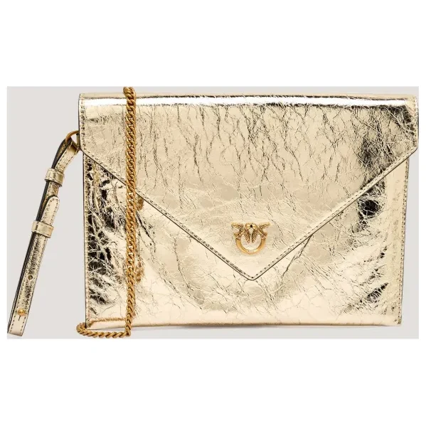 Pinko Kožená listová kabelka FLAT PURSE 64892155