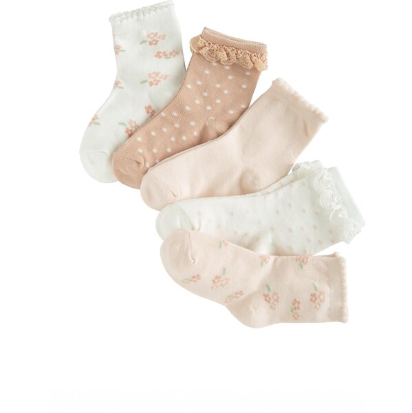 Cool Club Ponožky zelená / púdrová / pastelovo ružová / biela 66446197