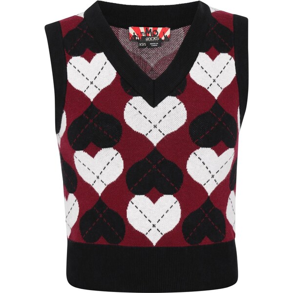 myMo ROCKS Sveter burgundská / čierna / biela 66446470
