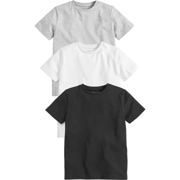 Next Tričko svetlosivá / čierna / biela 66446826