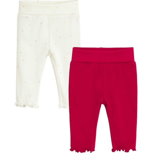 Cool Club Nohavice ohnivo červená / perlovo biela 66446863