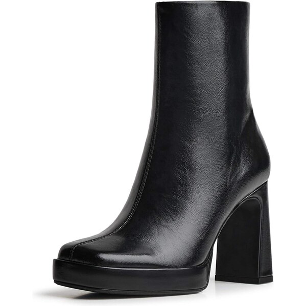 Bershka Členkové čižmy čierna 66446907