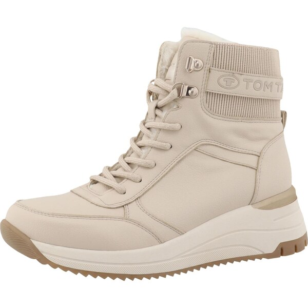 TOM TAILOR Šnurovacie členkové čižmy béžová 66447155