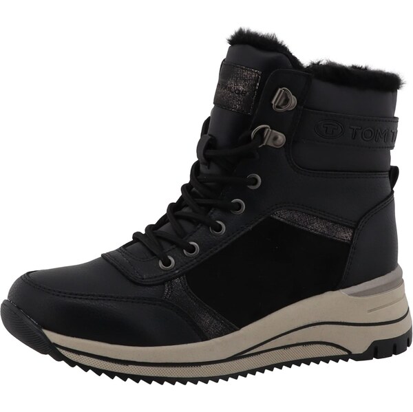 TOM TAILOR Šnurovacie členkové čižmy čierna 66447145